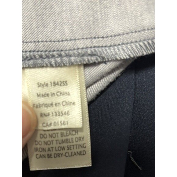 Ecru Grey Blue Pants Split Hem Bootcut Size 6 Career Wear To Work - Picture 7 of 7